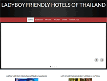 Tablet Screenshot of ladyboyfriendlyhotels.com